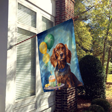 Load image into Gallery viewer, Irish Setter Happy Birthday House Flag