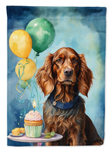 Load image into Gallery viewer, Irish Setter Happy Birthday House Flag