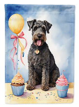 Load image into Gallery viewer, Kerry Blue Terrier Happy Birthday House Flag
