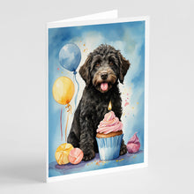 Load image into Gallery viewer, Labradoodle Black Happy Birthday Greeting Cards - Blank Note Cards – 8-Pack of Artist-Designed Cards with Envelopes