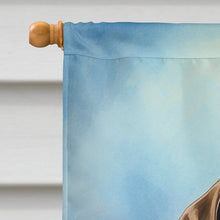 Load image into Gallery viewer, Chocolate Labrador Retriever Happy Birthday House Flag