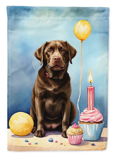 Load image into Gallery viewer, Chocolate Labrador Retriever Happy Birthday House Flag