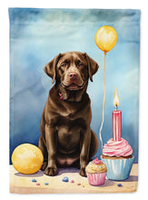 Load image into Gallery viewer, Chocolate Labrador Retriever Happy Birthday Garden Flag –  Garden Flag by Caroline's Treasures