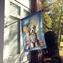 Load image into Gallery viewer, Old English Sheepdog Happy Birthday House Flag