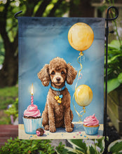 Load image into Gallery viewer, Chocolate Toy Poodle Happy Birthday Garden Flag –  Garden Flag by Caroline's Treasures