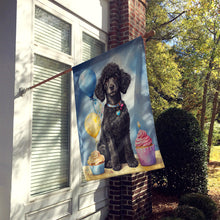 Load image into Gallery viewer, Black Standard Poodle Happy Birthday House Flag