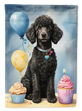 Load image into Gallery viewer, Black Standard Poodle Happy Birthday House Flag