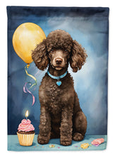 Load image into Gallery viewer, Chocolate Standard Poodle Happy Birthday House Flag