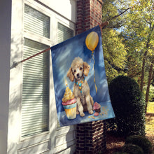 Load image into Gallery viewer, White Toy Poodle Happy Birthday House Flag