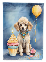 Load image into Gallery viewer, White Toy Poodle Happy Birthday House Flag
