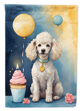 Load image into Gallery viewer, White Poodle Happy Birthday Garden Flag –  Garden Flag by Caroline's Treasures