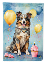 Load image into Gallery viewer, Australian Shepherd Happy Birthday House Flag