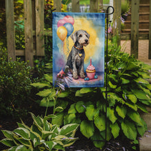 Load image into Gallery viewer, Bedlington Terrier Happy Birthday Garden Flag –Dog Birthday Cupcake Yard Decor with Balloons