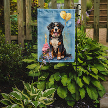 Load image into Gallery viewer, Bernese Mountain Dog Happy Birthday Garden Flag –Dog Birthday Cupcake Yard Decor with Balloons