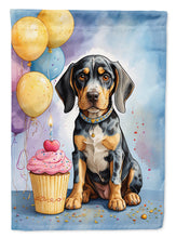 Load image into Gallery viewer, Bluetick Coonhound Happy Birthday House Flag