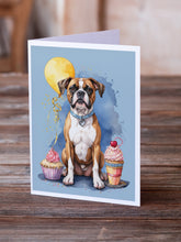 Load image into Gallery viewer, Boxer Happy Birthday Greeting Cards - Blank Note Cards – 8-Pack of Artist-Designed Cards with Envelopes