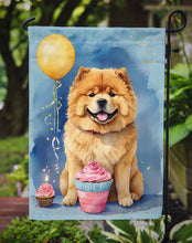 Load image into Gallery viewer, Chow Chow Happy Birthday Garden Flag –Dog Birthday Cupcake Yard Decor with Balloons