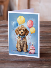 Load image into Gallery viewer, Cockapoo Happy Birthday Greeting Cards - Blank Note Cards – 8-Pack of Artist-Designed Cards with Envelopes