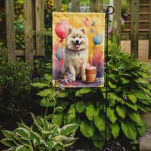 Load image into Gallery viewer, Samoyed Happy Birthday Garden Flag –Dog Birthday Cupcake Yard Decor with Balloons