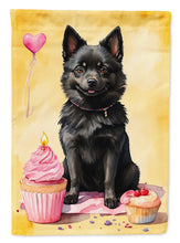 Load image into Gallery viewer, Schipperke Happy Birthday Garden Flag –Dog Birthday Cupcake Yard Decor with Balloons