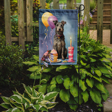 Load image into Gallery viewer, Scottish Deerhound Happy Birthday Garden Flag –Dog Birthday Cupcake Yard Decor with Balloons