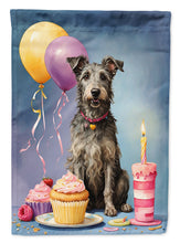 Load image into Gallery viewer, Scottish Deerhound Happy Birthday Garden Flag –Dog Birthday Cupcake Yard Decor with Balloons