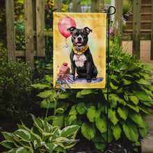 Load image into Gallery viewer, Staffordshire Bull Terrier Happy Birthday Garden Flag –Dog Birthday Cupcake Yard Decor with Balloons