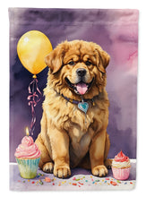 Load image into Gallery viewer, Tibetan Mastiff Happy Birthday Garden Flag –Dog Birthday Cupcake Yard Decor with Balloons