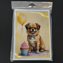 Load image into Gallery viewer, Tibetan Spaniel Happy Birthday Greeting Cards - Blank Note Cards – 8-Pack of Artist-Designed Cards with Envelopes