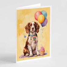 Load image into Gallery viewer, Welsh Springer Spaniel Happy Birthday Greeting Cards - Blank Note Cards – 8-Pack of Artist-Designed Cards with Envelopes