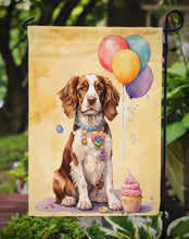 Load image into Gallery viewer, Welsh Springer Spaniel Happy Birthday Garden Flag –Dog Birthday Cupcake Yard Decor with Balloons