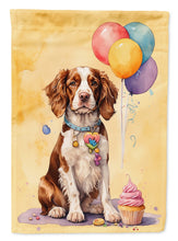Load image into Gallery viewer, Welsh Springer Spaniel Happy Birthday Garden Flag –Dog Birthday Cupcake Yard Decor with Balloons