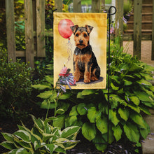 Load image into Gallery viewer, Welsh Terrier Happy Birthday Garden Flag –Dog Birthday Cupcake Yard Decor with Balloons