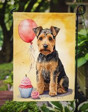 Load image into Gallery viewer, Welsh Terrier Happy Birthday Garden Flag –Dog Birthday Cupcake Yard Decor with Balloons