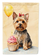 Load image into Gallery viewer, Yorkshire Terrier Happy Birthday House Flag