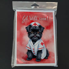 Load image into Gallery viewer, Affenpinscher Get Well Soon Greeting Cards - Blank Note Cards – 8-Pack of Artist-Designed Cards with Envelopes