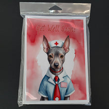 Load image into Gallery viewer, American Hairless Terrier Get Well Soon Greeting Cards - Blank Note Cards – 8-Pack of Artist-Designed Cards with Envelopes
