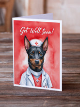 Load image into Gallery viewer, Australian Kelpie Get Well Soon Greeting Cards - Blank Note Cards – 8-Pack of Artist-Designed Cards with Envelopes
