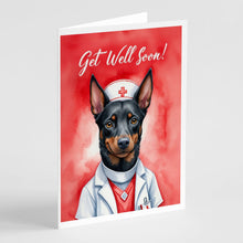 Load image into Gallery viewer, Australian Kelpie Get Well Soon Greeting Cards - Blank Note Cards – 8-Pack of Artist-Designed Cards with Envelopes
