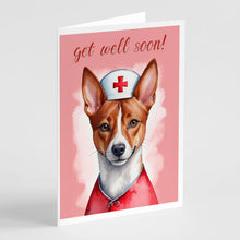 Load image into Gallery viewer, Basenji Get Well Soon Greeting Cards - Blank Note Cards – 8-Pack of Artist-Designed Cards with Envelopes