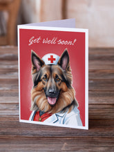 Load image into Gallery viewer, Belgian Tervuren Get Well Soon Greeting Cards - Blank Note Cards – 8-Pack of Artist-Designed Cards with Envelopes