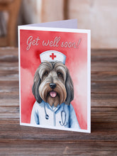 Load image into Gallery viewer, Briard Get Well Soon Greeting Cards - Blank Note Cards – 8-Pack of Artist-Designed Cards with Envelopes