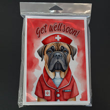 Load image into Gallery viewer, Bullmastiff Get Well Soon Greeting Cards - Blank Note Cards – 8-Pack of Artist-Designed Cards with Envelopes