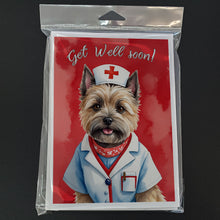 Load image into Gallery viewer, Cairn Terrier Get Well Soon Greeting Cards - Blank Note Cards – 8-Pack of Artist-Designed Cards with Envelopes
