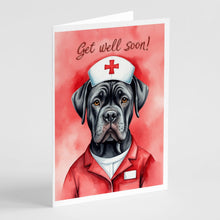 Load image into Gallery viewer, Cane Corso Get Well Soon Greeting Cards - Blank Note Cards – 8-Pack of Artist-Designed Cards with Envelopes