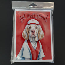 Load image into Gallery viewer, Clumber Spaniel Get Well Soon Greeting Cards - Blank Note Cards – 8-Pack of Artist-Designed Cards with Envelopes