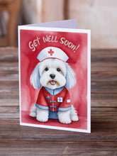 Load image into Gallery viewer, Coton De Tulear Get Well Soon Greeting Cards - Blank Note Cards – 8-Pack of Artist-Designed Cards with Envelopes
