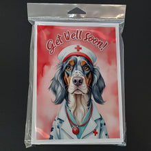 Load image into Gallery viewer, English Setter Get Well Soon Greeting Cards - Blank Note Cards – 8-Pack of Artist-Designed Cards with Envelopes