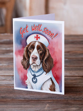 Load image into Gallery viewer, English Springer Spaniel Get Well Soon Greeting Cards - Blank Note Cards – 8-Pack of Artist-Designed Cards with Envelopes