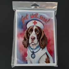 Load image into Gallery viewer, English Springer Spaniel Get Well Soon Greeting Cards - Blank Note Cards – 8-Pack of Artist-Designed Cards with Envelopes